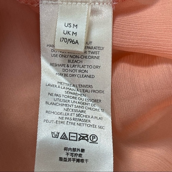 FREE PEOPLE - Gum Drop Mini Dress Velvet Pink Peach Babydoll open back Sz M - Picture 13 of 15